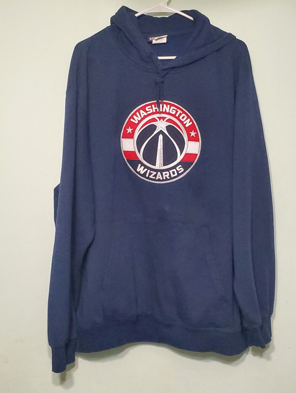Washington Wizards Navy Blue Fleece Hoodie Sweatshirt Mens 2XL